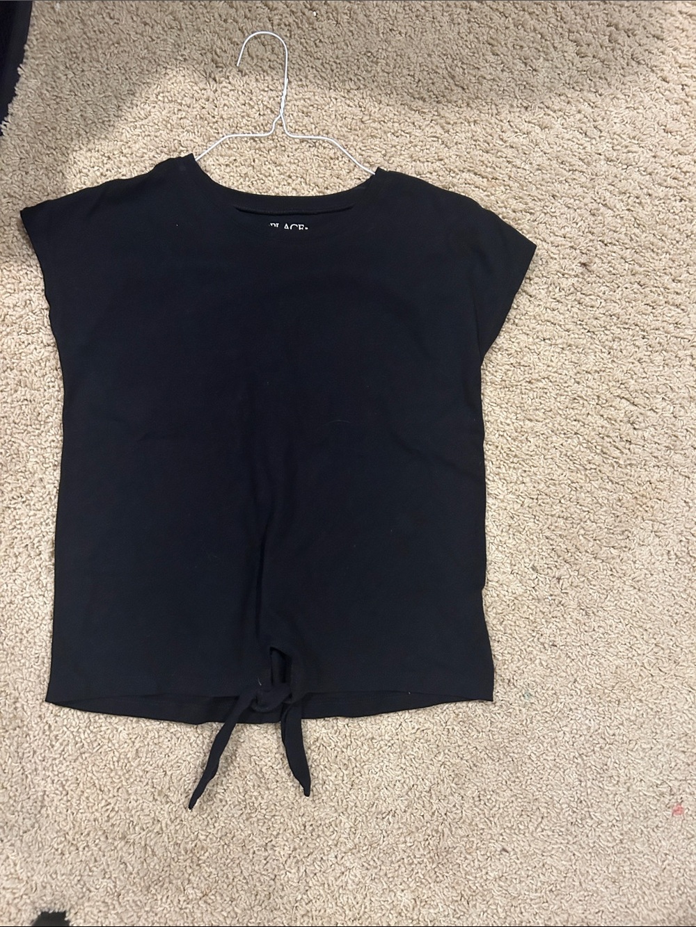 The Children's Place Black Tie-Front Girls Top